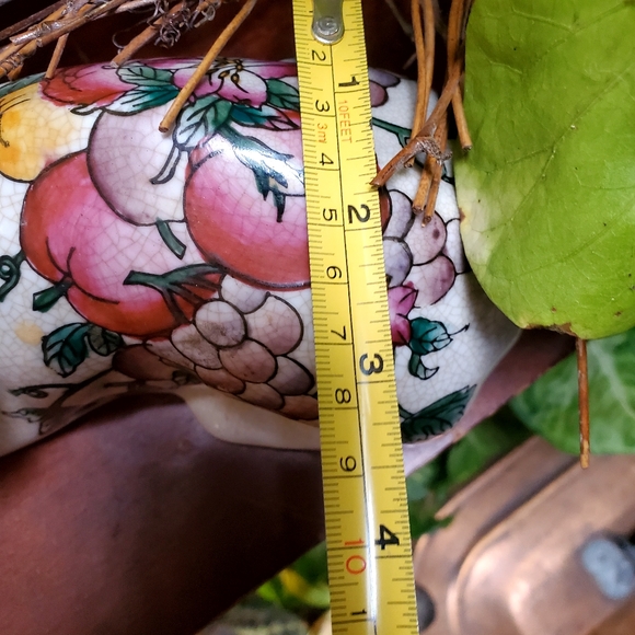 Vintage Chinoiserie Macau Cat Porcelain Figurine Hand Painted Floral Cottagecore - Picture 7 of 7